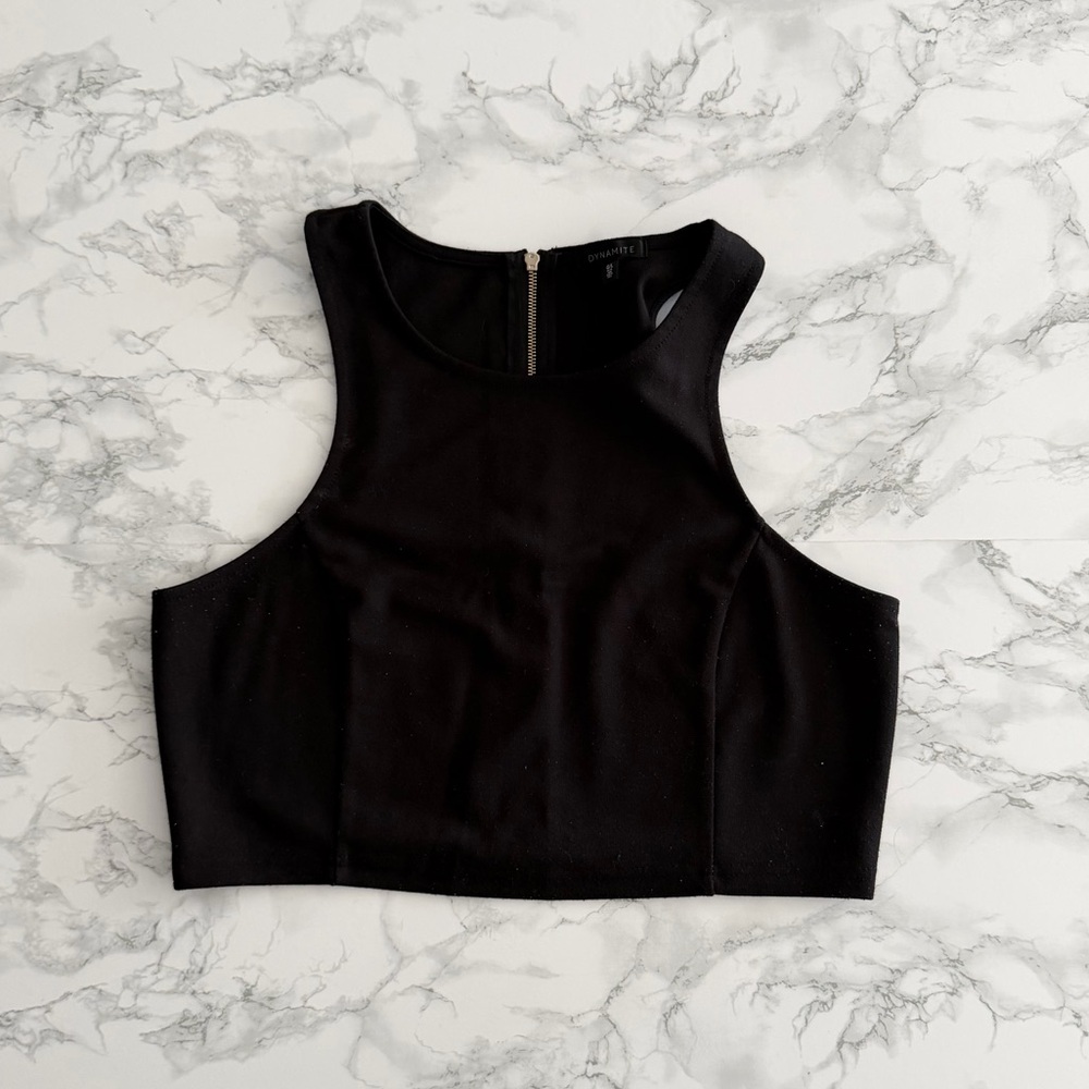 Dynamite Black Crop Top